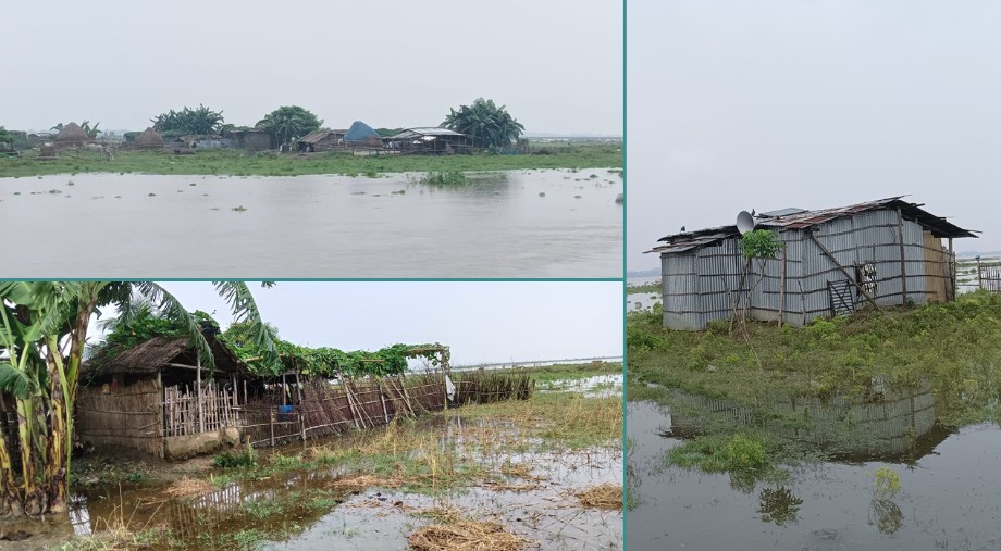 বিপৎসীমার কাছাকাছি পদ্মার পানি, ডুবেছে চর