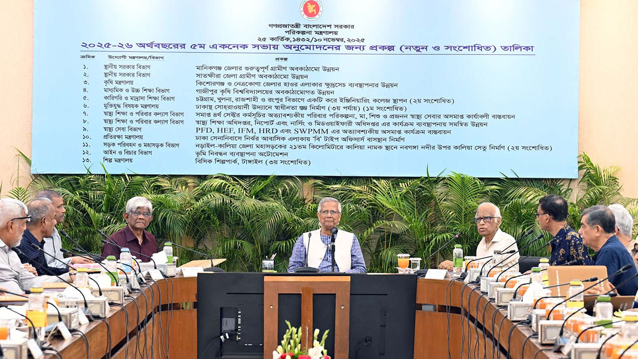 একনেকে ৭ হাজার ১৫০ কোটি টাকার ১২ প্রকল্প অনুমোদন