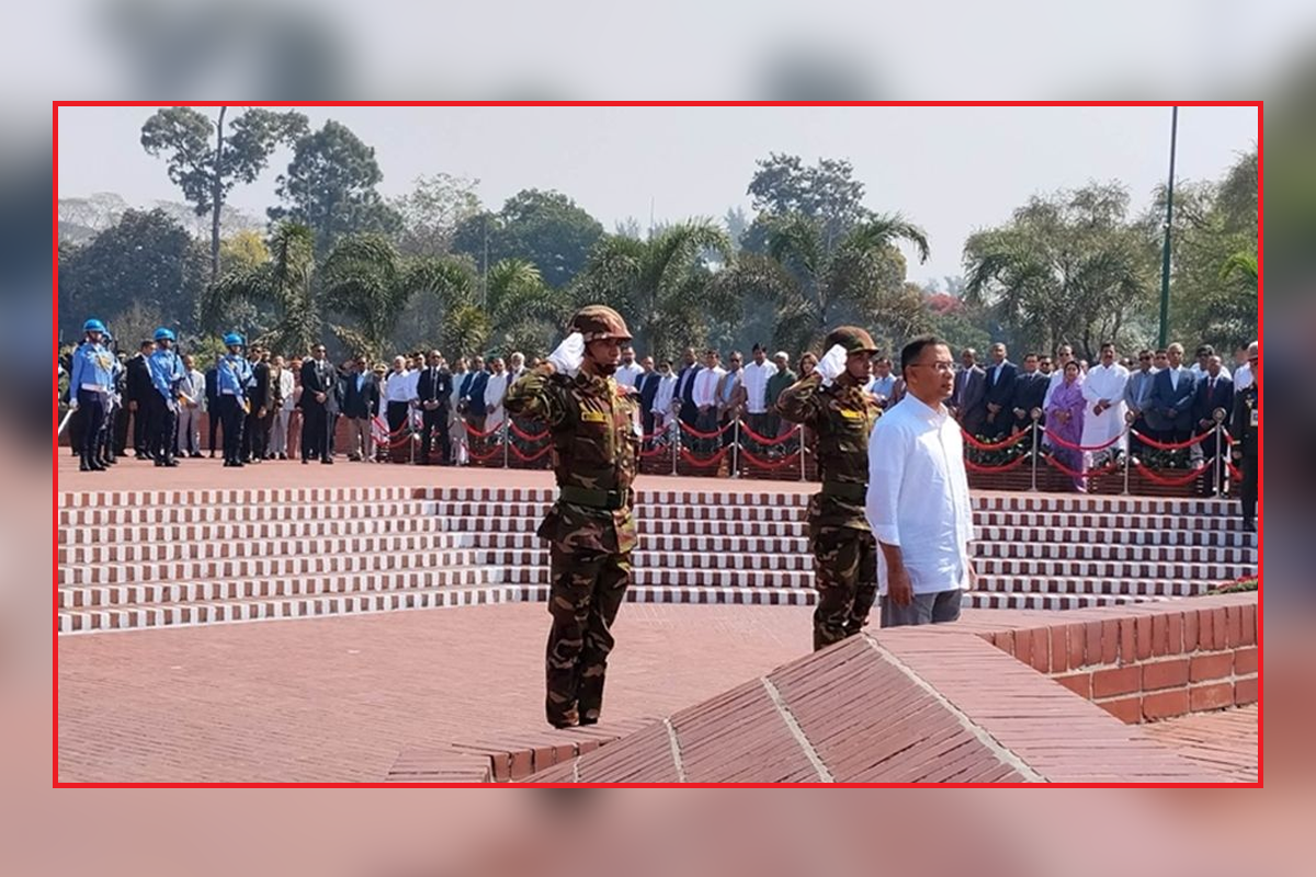 জাতীয় স্মৃতিসৌধে প্রধানমন্ত্রী তারেক রহমানের শ্রদ্ধা